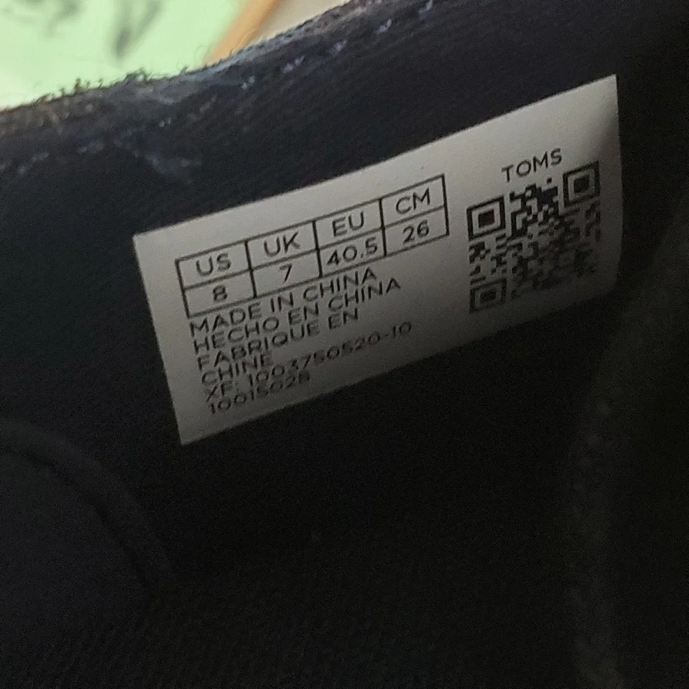 Toms Mens Shoes Sz 8 Casual Navy Crosshatch Denim Round Toe Lace Up Oxford Dress